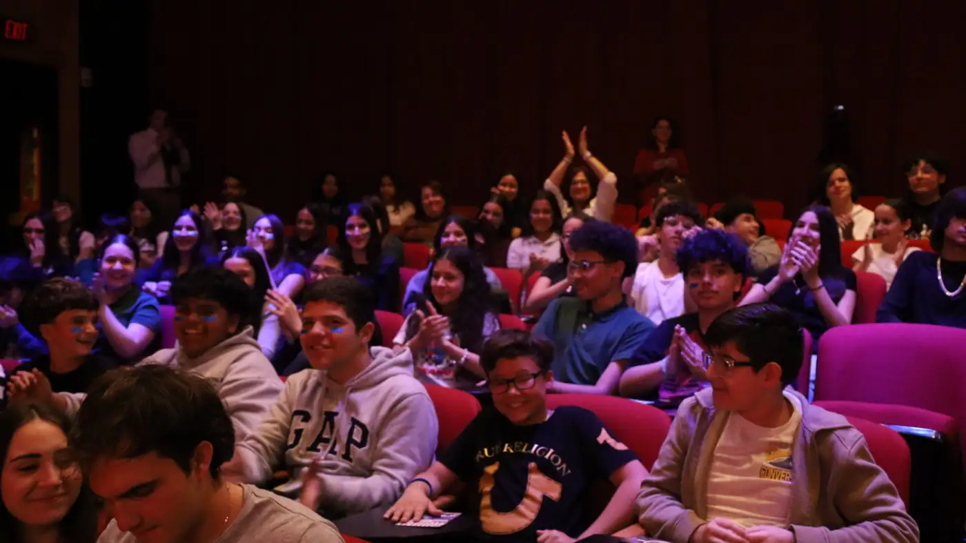 Students fill the hall for the finale.