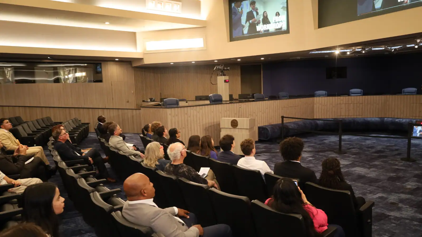Graduation, held in the county commission chambers.
