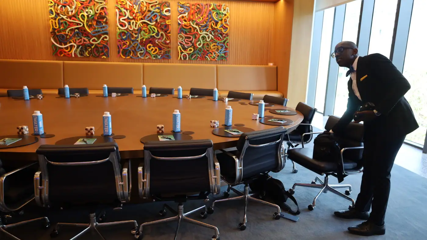 Inside a national foundation office.